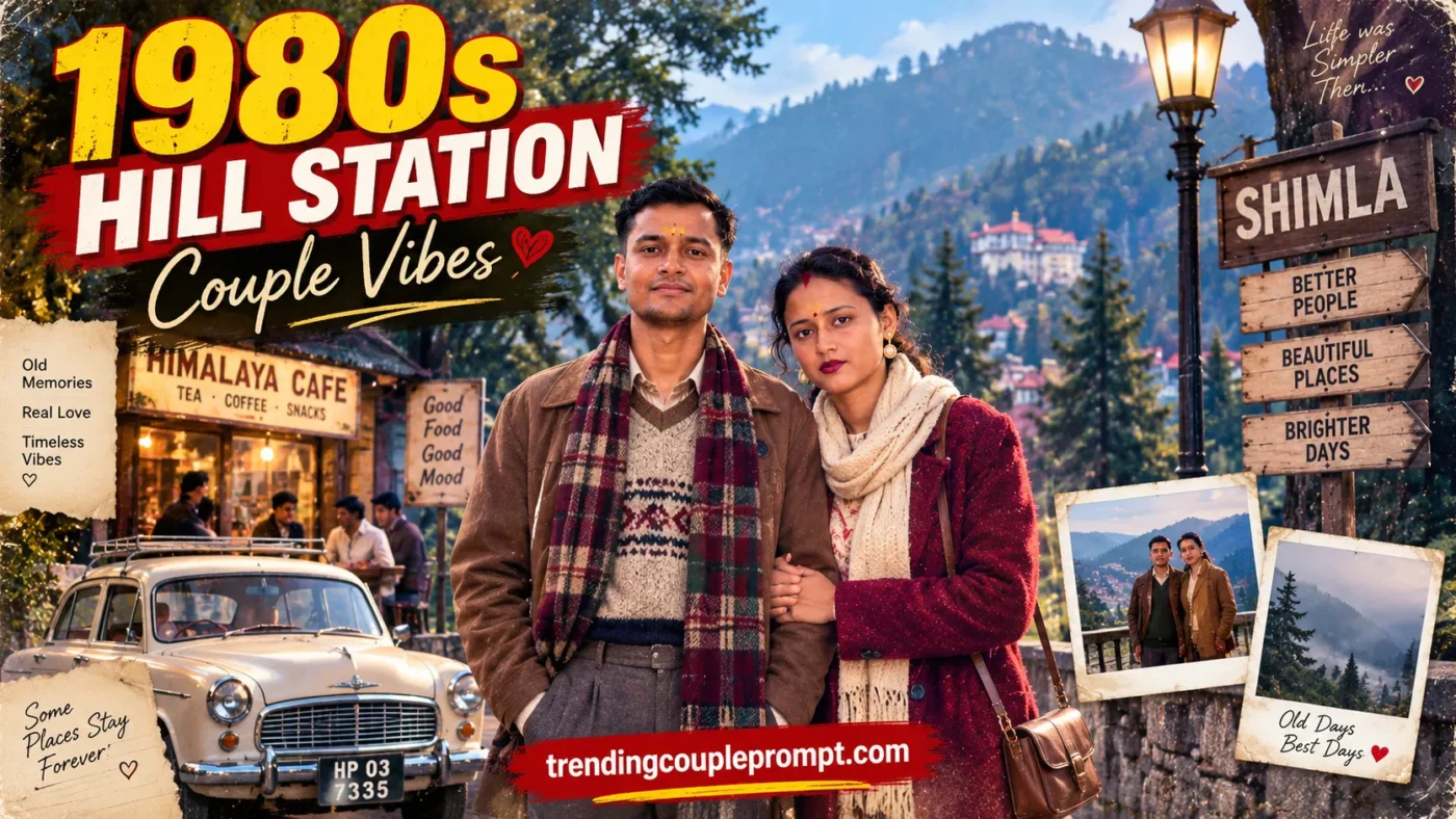 5 Trending 80s Couple Photo Editing Prompts for AI Images