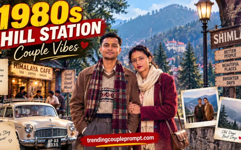 5 Trending 80s Couple Photo Editing Prompts for AI Images